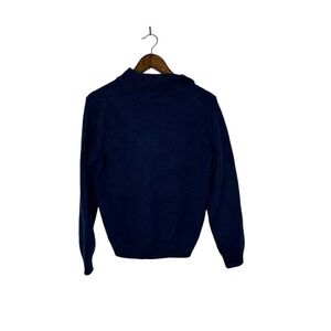 J. McLaughlin Size M Navy 100% Cashmere 1/2 Zip Pullover